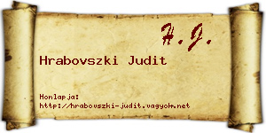 Hrabovszki Judit névjegykártya