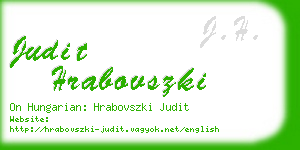 judit hrabovszki business card